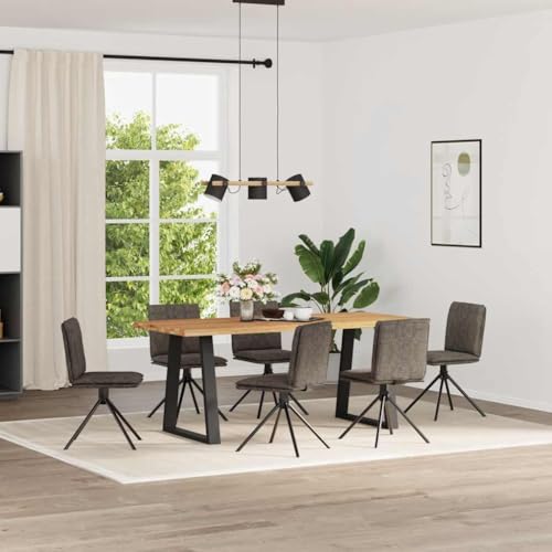 HANJIEFACAI Esszimmerstühle 6 STK. Dunkelgrau Wildleder-Optik Küchenstühle Modern Esszimmerstühle Esstisch Stühle Dining Chair für Balkon Park Garten Wohnzimmer HANJIEFACAI Esszimmerstühle 6 STK. Dunkelgrau Wildleder-Optik Küchenstühle Modern Esszimmerstühle Esstisch Stühle Dining Chair für Balkon Park Garten Wohnzimmer von HANJIEFACAI
