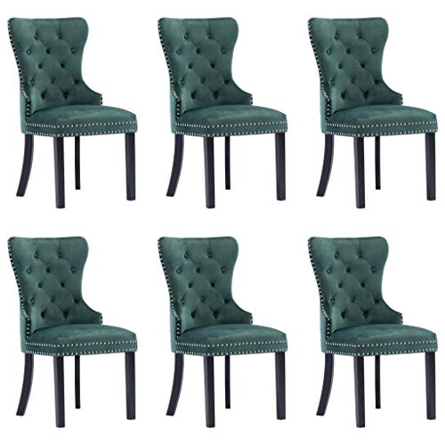 HANJIEFACAI Esszimmerstühle 6 STK. Dunkelgrün Samt Living Room Chairs Esszimmerstühle Balkonstuhl Essstühle für Balkon Restaurant Wohnzimmer Garten HANJIEFACAI Esszimmerstühle 6 STK. Dunkelgrün Samt Living Room Chairs Esszimmerstühle Balkonstuhl Essstühle für Balkon Restaurant Wohnzimmer Garten von HANJIEFACAI
