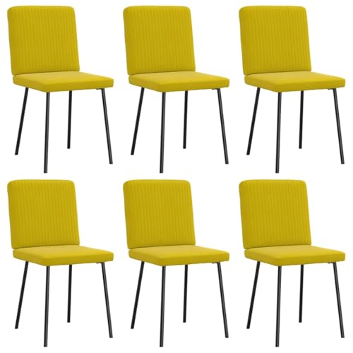 HANJIEFACAI Esszimmerstühle 6 STK. Gelb Samt Living Room Chairs Gartenstühle Balkonstuhl Stuhl Schminktisch für Restaurant Balkon Wohnzimmer Garten HANJIEFACAI Esszimmerstühle 6 STK. Gelb Samt Living Room Chairs Gartenstühle Balkonstuhl Stuhl Schminktisch für Restaurant Balkon Wohnzimmer Garten von HANJIEFACAI