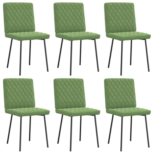 HANJIEFACAI Esszimmerstühle 6 STK. Hellgrün Samt Wohnzimmer Stühle Esszimmerstühle Schminktisch Stuhl Outdoor Chair für Küche Balkon Restaurant Garten von HANJIEFACAI