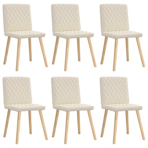 HANJIEFACAI Esszimmerstühle 6 STK. Leinenbezug Küchenstühle Modern Schminktisch Stuhl Balkonstuhl Dining Chair für Garten Park Restaurant Balkon von HANJIEFACAI