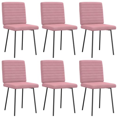 HANJIEFACAI Esszimmerstühle 6 STK. Rosa Samt Küchenstühle Modern Schminktisch Stuhl Esstisch Stühle Stuhl Schminktisch für Wohnzimmer Balkon Restaurant Park HANJIEFACAI Esszimmerstühle 6 STK. Rosa Samt Küchenstühle Modern Schminktisch Stuhl Esstisch Stühle Stuhl Schminktisch für Wohnzimmer Balkon Restaurant Park von HANJIEFACAI
