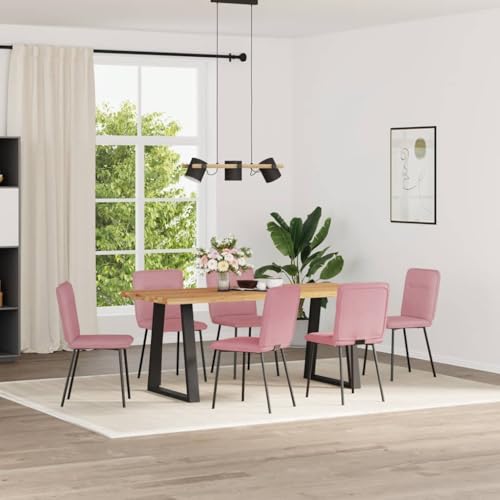 HANJIEFACAI Esszimmerstühle 6 STK. Rosa Samt Wartezimmer Stühle Gartenstühle Balkonstuhl Schminkstuhl für Park Restaurant Wohnzimmer Balkon HANJIEFACAI Esszimmerstühle 6 STK. Rosa Samt Wartezimmer Stühle Gartenstühle Balkonstuhl Schminkstuhl für Park Restaurant Wohnzimmer Balkon von HANJIEFACAI