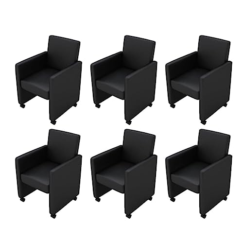 HANJIEFACAI Esszimmerstühle 6 STK. Schwarz Kunstleder Küchenstühle Modern Esszimmerstühle Esstisch Stühle Dining Chair für Park Restaurant Küche Garten HANJIEFACAI Esszimmerstühle 6 STK. Schwarz Kunstleder Küchenstühle Modern Esszimmerstühle Esstisch Stühle Dining Chair für Park Restaurant Küche Garten von HANJIEFACAI