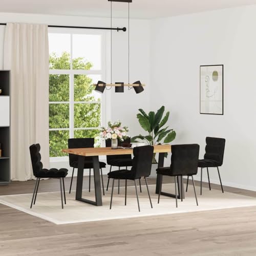 HANJIEFACAI Esszimmerstühle 6 STK. Schwarz Samt Besucherstuhl Esszimmerstühle Esstisch Stühle Stuhl Für Schminktisch für Küche Restaurant Balkon Park HANJIEFACAI Esszimmerstühle 6 STK. Schwarz Samt Besucherstuhl Esszimmerstühle Esstisch Stühle Stuhl Für Schminktisch für Küche Restaurant Balkon Park von HANJIEFACAI