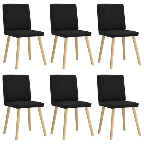 HANJIEFACAI Esszimmerstühle 6 STK. Schwarz Stoff Küchenstühle Modern Schminktisch Stuhl Balkonstuhl Dining Chair für Garten Park Restaurant Balkon HANJIEFACAI Esszimmerstühle 6 STK. Schwarz Stoff Küchenstühle Modern Schminktisch Stuhl Balkonstuhl Dining Chair für Garten Park Restaurant Balkon von HANJIEFACAI