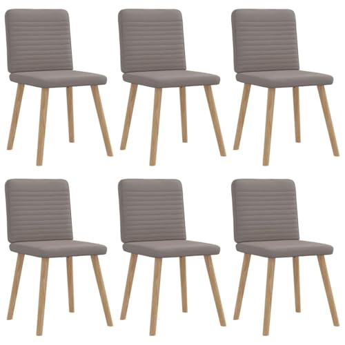 HANJIEFACAI Esszimmerstühle 6 STK. Taupe Stoff Esszimmersessel Esszimmerstühle Schminktisch Stuhl Essstühle für Balkon Park Wohnzimmer Küche von HANJIEFACAI