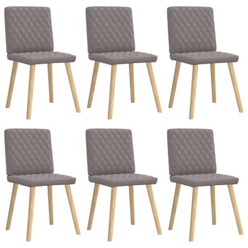 HANJIEFACAI Esszimmerstühle 6 STK. Taupe Stoff Küchenstühle Modern Schminktisch Stuhl Balkonstuhl Dining Chair für Garten Park Restaurant Balkon HANJIEFACAI Esszimmerstühle 6 STK. Taupe Stoff Küchenstühle Modern Schminktisch Stuhl Balkonstuhl Dining Chair für Garten Park Restaurant Balkon von HANJIEFACAI