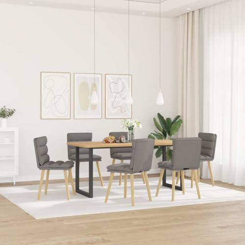 HANJIEFACAI Esszimmerstühle 6 STK. Taupe Stoff Outdoor Chair Balkonstuhl Schminkstuhl Lounge Sessel für Balkon Restaurant Küche Wohnzimmer von HANJIEFACAI