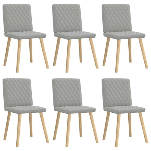 HANJIEFACAI Esszimmerstühle 6 STK. Wolkengrau Stoff Küchenstühle Modern Schminktisch Stuhl Balkonstuhl Dining Chair für Garten Park Restaurant Balkon von HANJIEFACAI
