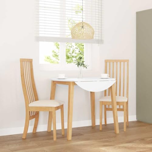 HANJIEFACAI Esszimmerstühle mit Kissen 2 STK. Massivholz Gummibaum Kitchen Chair Esszimmerstühle Schminkstuhl Essstühle für Küche Park Restaurant Garten von HANJIEFACAI