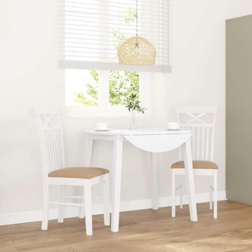 HANJIEFACAI Esszimmerstühle mit Kissen 2 STK. Weiß Massivholz Gummibaum Küchenstühle Modern Schminktisch Stuhl Schminkstuhl Essstühle für Garten Balkon Restaurant Wohnzimmer HANJIEFACAI Esszimmerstühle mit Kissen 2 STK. Weiß Massivholz Gummibaum Küchenstühle Modern Schminktisch Stuhl Schminkstuhl Essstühle für Garten Balkon Restaurant Wohnzimmer von HANJIEFACAI