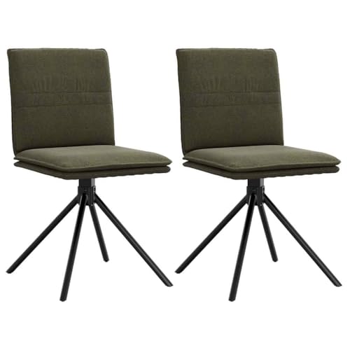 HANJIEFACAI Esszimmerstuhl Armeegrün Wildlederimitat Küchenstühle Modern Esszimmerstühle Esstisch Stühle Dining Chair für Balkon Park Garten Wohnzimmer von HANJIEFACAI