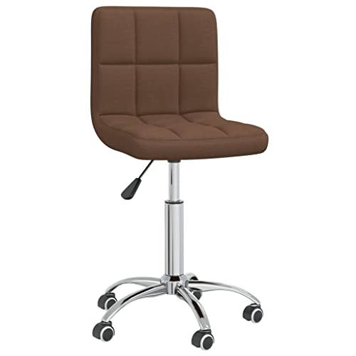 HANJIEFACAI Esszimmerstuhl Drehbar Braun Stoff Küchenstühle Modern Schminktisch Stuhl Schminkstuhl Essstühle für Park Küche Restaurant Garten von HANJIEFACAI