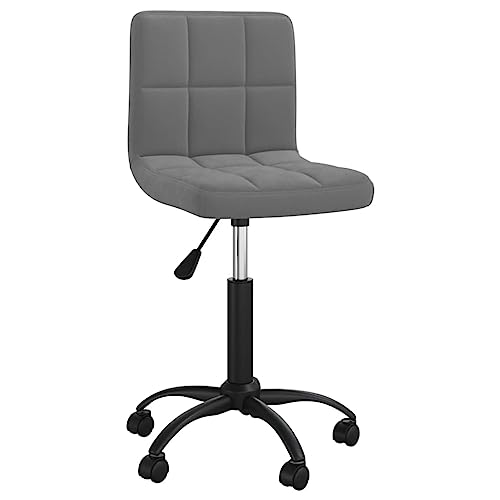 HANJIEFACAI Esszimmerstuhl Drehbar Dunkelgrau Samt Besucherstuhl Schminktisch Stuhl Schminkstuhl Dining Chair für Restaurant Wohnzimmer Küche Balkon von HANJIEFACAI
