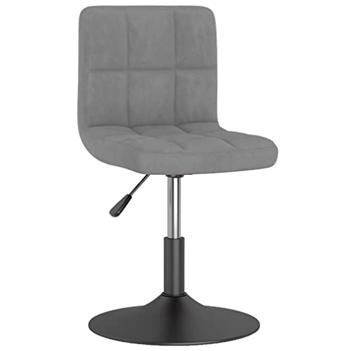 HANJIEFACAI Esszimmerstuhl Drehbar Hellgrau Samt Stuhl Küche Esszimmerstühle Stuhl Schminktisch Dining Chair für Garten Küche Restaurant Wohnzimmer von HANJIEFACAI