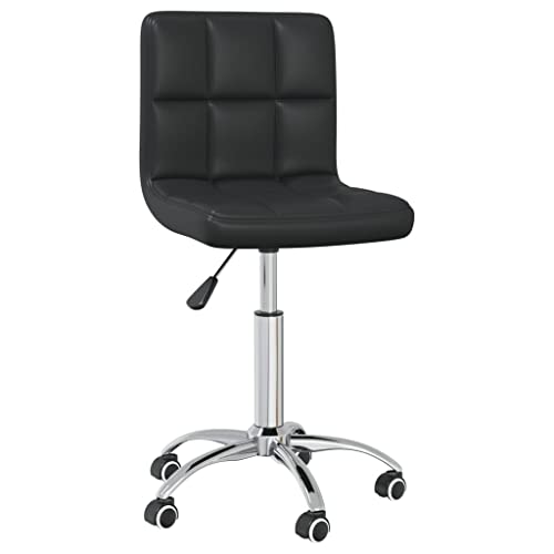 HANJIEFACAI Esszimmerstuhl Drehbar Schwarz Kunstleder Outdoor Chair Esstisch Stühle Schminkstuhl Dining Chair für Küche Balkon Garten Park von HANJIEFACAI