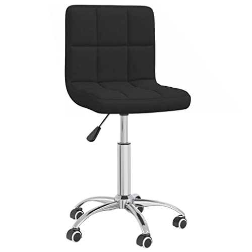 HANJIEFACAI Esszimmerstuhl Drehbar Schwarz Stoff Küchenstühle Modern Schminktisch Stuhl Schminkstuhl Essstühle für Park Küche Restaurant Garten von HANJIEFACAI
