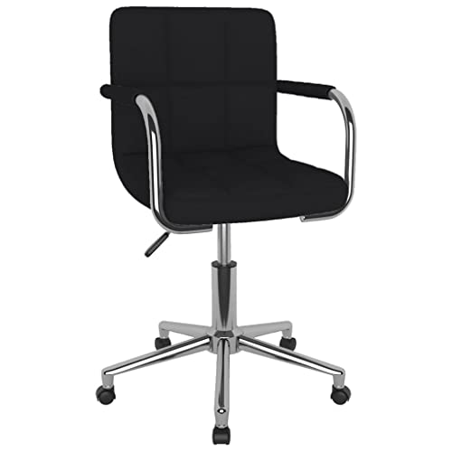 HANJIEFACAI Esszimmerstuhl Drehbar Schwarz Stoff Stuhl Küche Esszimmerstühle Essstühle Lounge Sessel für Park Garten Wohnzimmer Restaurant von HANJIEFACAI
