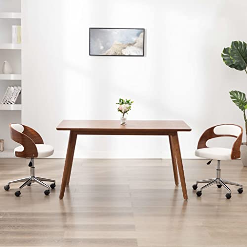 HANJIEFACAI Esszimmerstuhl Drehbar Weiß Bugholz und Kunstleder Stuhl Wohnzimmer Gartenstühle Schminktisch Stuhl Lounge Sessel für Wohnzimmer Park Garten Restaurant HANJIEFACAI Esszimmerstuhl Drehbar Weiß Bugholz und Kunstleder Stuhl Wohnzimmer Gartenstühle Schminktisch Stuhl Lounge Sessel für Wohnzimmer Park Garten Restaurant von HANJIEFACAI