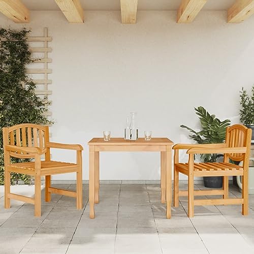 HANJIEFACAI Gartenstühle 2 STK. 58x59x88 cm Massivholz Teak Stuhl Garten Gartenstuhl Terrassenstühle Balcony Chair für Balkon Schlafraum Park Camping HANJIEFACAI Gartenstühle 2 STK. 58x59x88 cm Massivholz Teak Stuhl Garten Gartenstuhl Terrassenstühle Balcony Chair für Balkon Schlafraum Park Camping von HANJIEFACAI