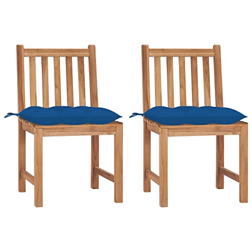 HANJIEFACAI Gartenstühle 2 STK. mit Kissen Massivholz Teak Outdoor Chair Essstühle Balkon Stühle Garden Chair für Hof Schlafraum Balkon Camping HANJIEFACAI Gartenstühle 2 STK. mit Kissen Massivholz Teak Outdoor Chair Essstühle Balkon Stühle Garden Chair für Hof Schlafraum Balkon Camping von HANJIEFACAI