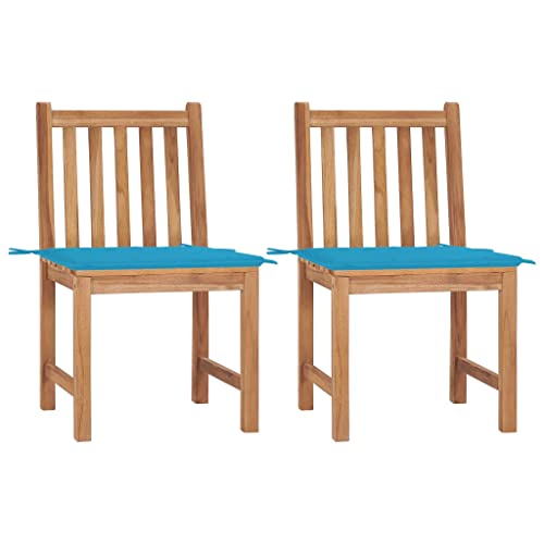 HANJIEFACAI Gartenstühle 2 STK. mit Kissen Massivholz Teak Outdoor Chair Gartenstuhl Outdoor Stuhl Balcony Chair für Camping Hof Park Schlafraum HANJIEFACAI Gartenstühle 2 STK. mit Kissen Massivholz Teak Outdoor Chair Gartenstuhl Outdoor Stuhl Balcony Chair für Camping Hof Park Schlafraum von HANJIEFACAI