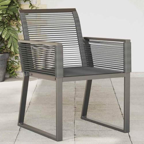 HANJIEFACAI Gartenstühle 4 STK. Schwarz Poly Rattan Outdoor Chair Gartenstuhl Balkon Stühle Stühle Garten für Camping Park Balkon Hof von HANJIEFACAI