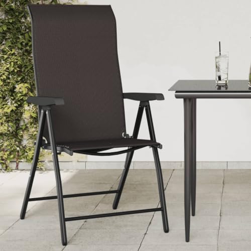 HANJIEFACAI Gartenstühle 8 STK. Klappbar Schwarz Kaffeebraun Poly Rattan Gartenstuhl Modern Balkonstuhl Essstühle Outdoor Stuhl für Balkon Camping Hof Schlafraum HANJIEFACAI Gartenstühle 8 STK. Klappbar Schwarz Kaffeebraun Poly Rattan Gartenstuhl Modern Balkonstuhl Essstühle Outdoor Stuhl für Balkon Camping Hof Schlafraum von HANJIEFACAI