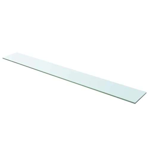 HANJIEFACAI Glass Shelf Board Transparent 110x15 cm Tempered Glass Panel for Slatwall Display, 8mm Thick with 15kg Load Capacity, Modern Decor for Home and Store HANJIEFACAI Glass Shelf Board Transparent 110x15 cm Tempered Glass Panel for Slatwall Display, 8mm Thick with 15kg Load Capacity, Modern Decor for Home and Store von HANJIEFACAI