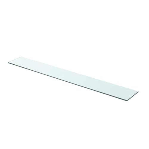 HANJIEFACAI Glass Shelf Board Transparent 90x12 cm Tempered Safety Glass 8mm Thick 15kg Load Capacity Wall Display Shelf for Home and Store Modern Decor von HANJIEFACAI