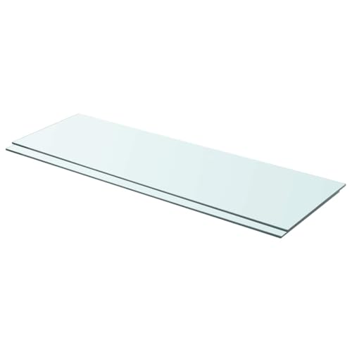 HANJIEFACAI Glass Shelves 2 Pack 90x30 cm Transparent Tempered Glass Shelving Boards for Wall Display Modern Home Decor with 15 kg Load Capacity HANJIEFACAI Glass Shelves 2 Pack 90x30 cm Transparent Tempered Glass Shelving Boards for Wall Display Modern Home Decor with 15 kg Load Capacity von HANJIEFACAI