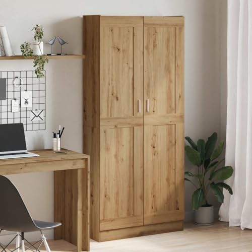 HANJIEFACAI Highboard Artisan-Eiche 82,5x30,5x185 cm Holzwerkstoff Small Bookcase Book Shelf Small Bookshelf Display Cabinet für Balkon Schlafzimmer Wohnzimmer Flur von HANJIEFACAI