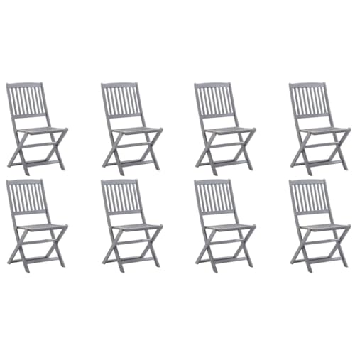 HANJIEFACAI Klappbare Gartenstühle 8 STK. Massivholz Akazie Gartenstuhl Modern Gartenstuhl Balkonstuhl Balcony Chair für Schlafraum Hof Camping Balkon HANJIEFACAI Klappbare Gartenstühle 8 STK. Massivholz Akazie Gartenstuhl Modern Gartenstuhl Balkonstuhl Balcony Chair für Schlafraum Hof Camping Balkon von HANJIEFACAI