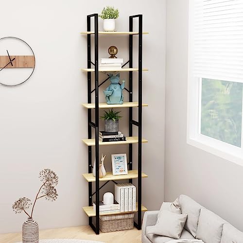 HANJIEFACAI Lagerregal 60x30x210 cm Massivholz Kiefer Vitrine Book Shelf Cabinet Shelf Organizer für Wohnzimmer Schlafzimmer Balkon Flur von HANJIEFACAI