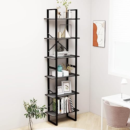 HANJIEFACAI Lagerregal Grau 60x30x210 cm Holzwerkstoff Vitrine Book Shelf Cabinet Shelf Organizer für Wohnzimmer Schlafzimmer Balkon Flur HANJIEFACAI Lagerregal Grau 60x30x210 cm Holzwerkstoff Vitrine Book Shelf Cabinet Shelf Organizer für Wohnzimmer Schlafzimmer Balkon Flur von HANJIEFACAI