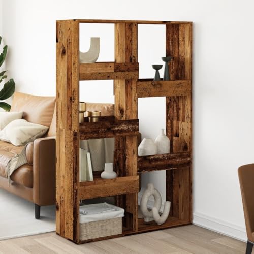 HANJIEFACAI Raumteiler Altholz-Optik 100x33x155,5 cm Holzwerkstoff Small Bookcase Bookcase Small Bookshelf Shelf Organizer für Balkon Schlafzimmer Arbeitszimmer Flur HANJIEFACAI Raumteiler Altholz-Optik 100x33x155,5 cm Holzwerkstoff Small Bookcase Bookcase Small Bookshelf Shelf Organizer für Balkon Schlafzimmer Arbeitszimmer Flur von HANJIEFACAI