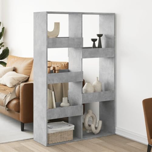 HANJIEFACAI Raumteiler Betongrau 100x33x155,5 cm Holzwerkstoff Small Bookcase Bookcase Small Bookshelf Shelf Organizer für Balkon Schlafzimmer Arbeitszimmer Flur HANJIEFACAI Raumteiler Betongrau 100x33x155,5 cm Holzwerkstoff Small Bookcase Bookcase Small Bookshelf Shelf Organizer für Balkon Schlafzimmer Arbeitszimmer Flur von HANJIEFACAI