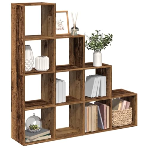 HANJIEFACAI Raumteiler-Bücherregal 4 Stufen Altholz-Optik 131,5x29x131,5 cm Shelves for Bedroom Bookcase Shelf Organizer Bookshelves für Schlafzimmer Wohnzimmer Balkon Flur HANJIEFACAI Raumteiler-Bücherregal 4 Stufen Altholz-Optik 131,5x29x131,5 cm Shelves for Bedroom Bookcase Shelf Organizer Bookshelves für Schlafzimmer Wohnzimmer Balkon Flur von HANJIEFACAI