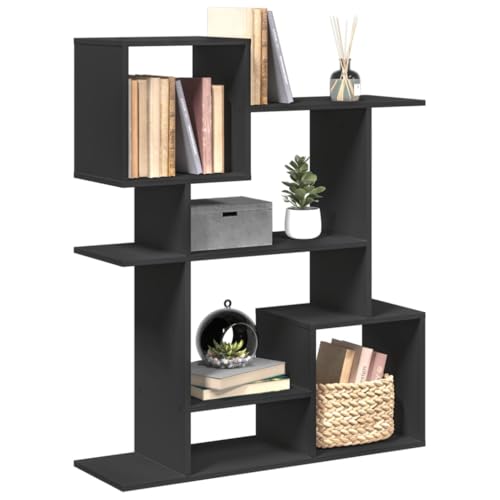 HANJIEFACAI Raumteiler-Bücherregal Schwarz 92x29x112 cm Holzwerkstoff Small Shelf Bookcase Small Bookshelf Bookshelves für Balkon Arbeitszimmer Wohnzimmer Flur HANJIEFACAI Raumteiler-Bücherregal Schwarz 92x29x112 cm Holzwerkstoff Small Shelf Bookcase Small Bookshelf Bookshelves für Balkon Arbeitszimmer Wohnzimmer Flur von HANJIEFACAI