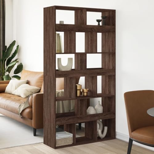 HANJIEFACAI Raumteiler Eichen-Optik 100x33x187,5 cm Holzwerkstoff Book Shelves Cabinet Small Bookshelf Display Cabinet für Wohnzimmer Balkon Arbeitszimmer Flur HANJIEFACAI Raumteiler Eichen-Optik 100x33x187,5 cm Holzwerkstoff Book Shelves Cabinet Small Bookshelf Display Cabinet für Wohnzimmer Balkon Arbeitszimmer Flur von HANJIEFACAI