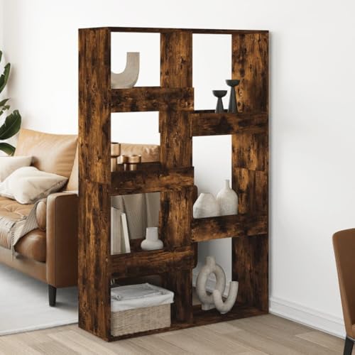HANJIEFACAI Raumteiler Räuchereiche 100x33x155,5 cm Holzwerkstoff Small Bookcase Bookcase Small Bookshelf Shelf Organizer für Balkon Schlafzimmer Arbeitszimmer Flur HANJIEFACAI Raumteiler Räuchereiche 100x33x155,5 cm Holzwerkstoff Small Bookcase Bookcase Small Bookshelf Shelf Organizer für Balkon Schlafzimmer Arbeitszimmer Flur von HANJIEFACAI
