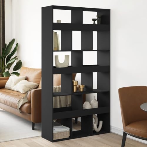 HANJIEFACAI Raumteiler Schwarz 100x33x187,5 cm Holzwerkstoff Book Shelves Cabinet Small Bookshelf Display Cabinet für Wohnzimmer Balkon Arbeitszimmer Flur HANJIEFACAI Raumteiler Schwarz 100x33x187,5 cm Holzwerkstoff Book Shelves Cabinet Small Bookshelf Display Cabinet für Wohnzimmer Balkon Arbeitszimmer Flur von HANJIEFACAI