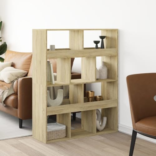 HANJIEFACAI Raumteiler Sonoma-Eiche 100x33x125,5 cm Holzwerkstoff Book Shelves Cabinet Small Bookshelf Display Cabinet für Wohnzimmer Balkon Arbeitszimmer Flur HANJIEFACAI Raumteiler Sonoma-Eiche 100x33x125,5 cm Holzwerkstoff Book Shelves Cabinet Small Bookshelf Display Cabinet für Wohnzimmer Balkon Arbeitszimmer Flur von HANJIEFACAI