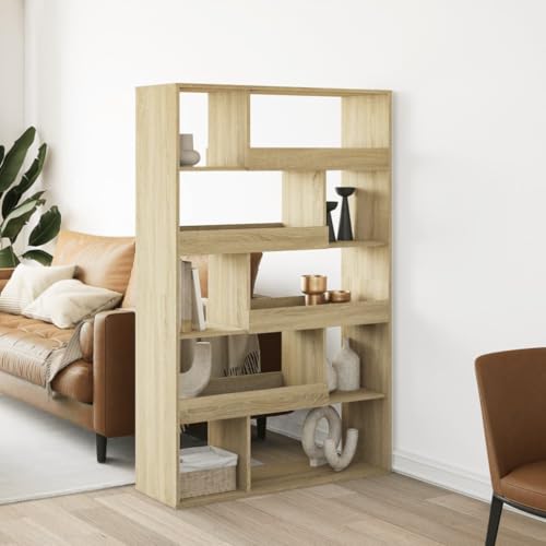 HANJIEFACAI Raumteiler Sonoma-Eiche 100x33x156,5 cm Holzwerkstoff Small Bookcase Bookcase Cabinet Bookshelves für Wohnzimmer Arbeitszimmer Schlafzimmer Flur HANJIEFACAI Raumteiler Sonoma-Eiche 100x33x156,5 cm Holzwerkstoff Small Bookcase Bookcase Cabinet Bookshelves für Wohnzimmer Arbeitszimmer Schlafzimmer Flur von HANJIEFACAI