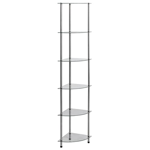 HANJIEFACAI Regal mit 6 Ablagen Transparent 30x30x160 cm Hartglas Small Bookcase Cabinet Small Bookshelf Shelf Organizer für Flur Balkon Schlafzimmer Arbeitszimmer HANJIEFACAI Regal mit 6 Ablagen Transparent 30x30x160 cm Hartglas Small Bookcase Cabinet Small Bookshelf Shelf Organizer für Flur Balkon Schlafzimmer Arbeitszimmer von HANJIEFACAI