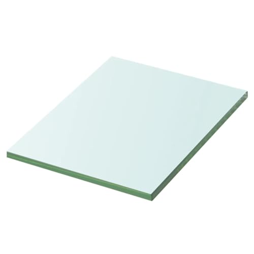 HANJIEFACAI Regalboden Glas Transparent 20x15 cm Glass Shelf Panel for Slatwall Display, 8mm Tempered Glass with 15kg Load Capacity, Modern Decorative Element for Home and Store Organization von HANJIEFACAI