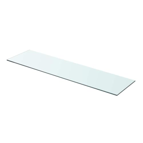 HANJIEFACAI Regalboden Glas Transparent 80x20 cm Premium Glass Shelf Panel for Modern Home Decor and Retail Display, 8mm Tempered Glass with 15kg Load Capacity, Easy to Clean and Install von HANJIEFACAI