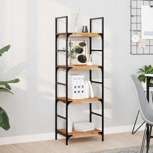 HANJIEFACAI Schweberegal 40x30x4 cm Massivholz Akazie Ölbehandelt Wandregal Holzregal Design Regalbrett Küche Bad Wohnzimmer Deko Aufbewahrung von HANJIEFACAI
