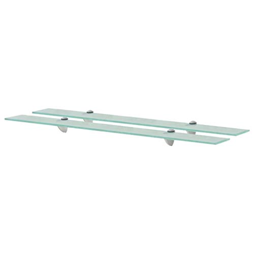 HANJIEFACAI Schweberegale 2 STK. Glas 90x20 cm 8 mm Floating Shelf Wall Mounted Glass Shelves for Bathroom Living Room Bedroom with 15kg Load Capacity von HANJIEFACAI